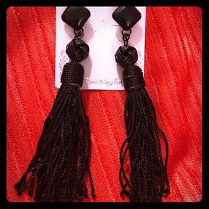 Black Tassel Earrings